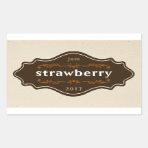 Vintage food label jam marmalade homemade product