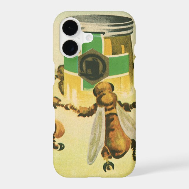 Vintage Food, Organic Honey Bees Dancing Jar (Back)