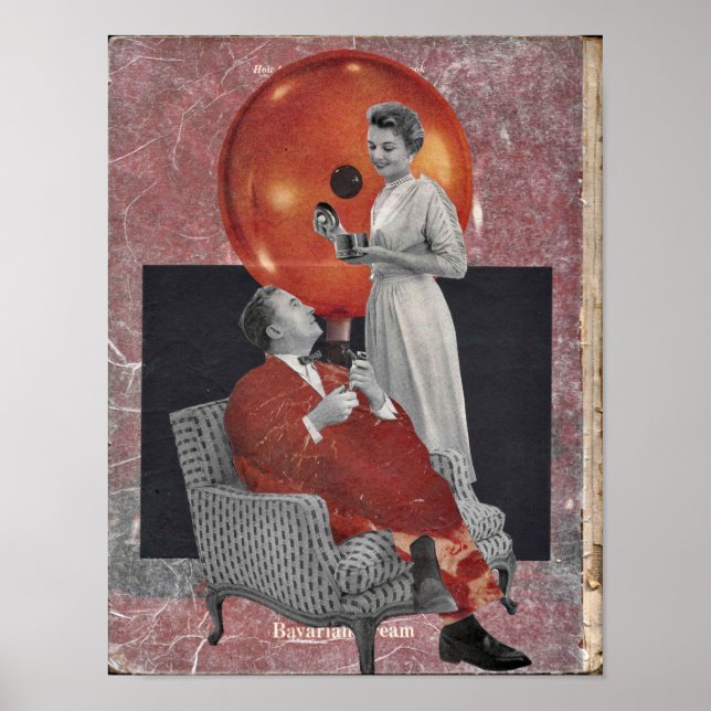 Vintage food themed collage poster (Front)