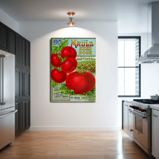 Vintage Food Tomato Seed Gardening Cooking Kitchen Poster
