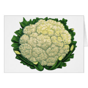 Vintage Food Vegetables Veggies Cauliflower