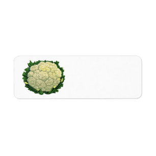 Vintage Food Vegetables Veggies Cauliflower Return Address Label