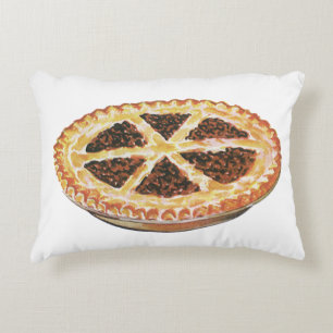 Vintage Foods Dessert, Fresh Baked Pecan Pie Decorative Cushion