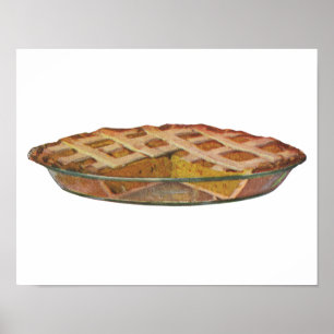 Vintage Foods, Dessert, Thanksgiving Pumpkin Pie Poster
