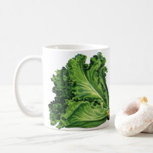 Vintage Foods, Green Leaf Lettuce Vegetables Coffee Mug