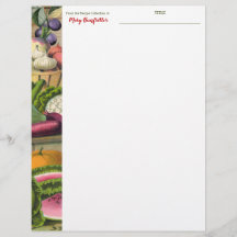 Vintage foods personalised recipe letterhead