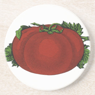Vintage Foods, Ripe Tomato, Vegetables and Fruits Coaster