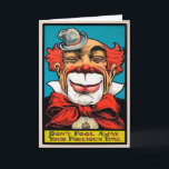 Vintage Fool Birthday Card<br><div class="desc">Custom restored,  high quality vintage clown image.</div>