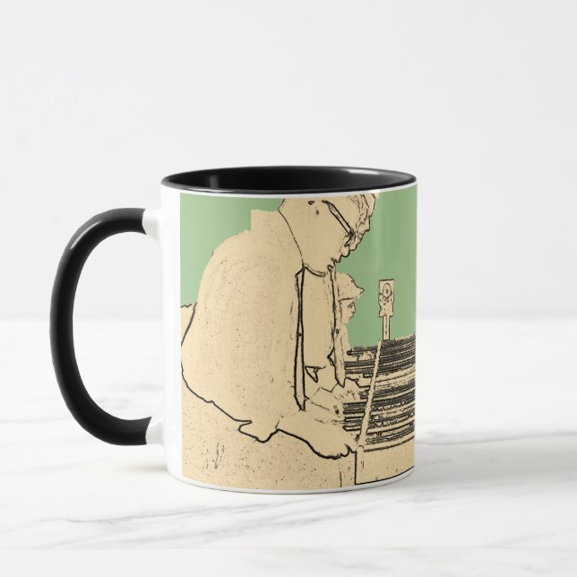 VINTAGE FOOSBALL FUZBOLL PHOTO ART TABLE FOOTBALL MUG (Left)