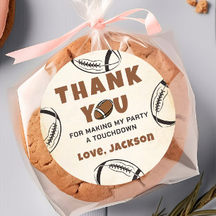 Vintage Football Birthday Sticker