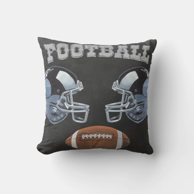 Vintage Football Chalkboard Design Cushion (Front)