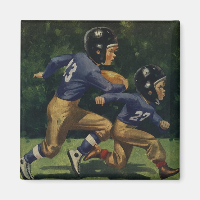 Vintage Football, Children, Boys Playing Sports  Magnet (Front)