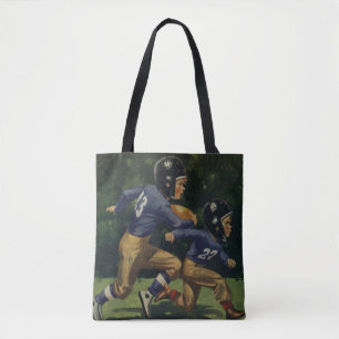 Vintage Football, Children, Boys Playing Sports  Tote Bag