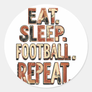 Vintage Football Fan Design   Retro Soccer Graphic Classic Round Sticker