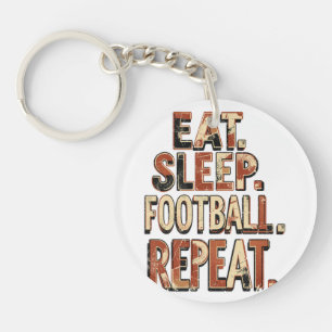 Vintage Football Fan Design   Retro Soccer Graphic Key Ring
