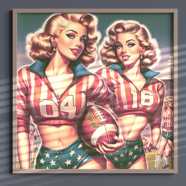 Vintage Football Girls Poster (Creator Uploaded)