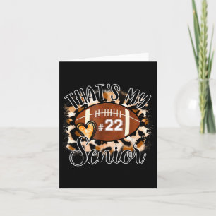 Vintage Football Jersey Number 22 That's My Senior Card