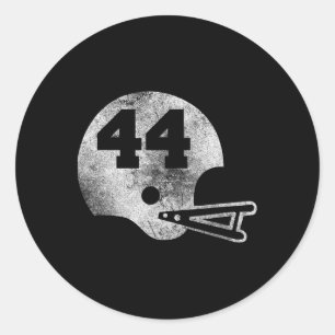 Vintage Football Jersey Number 44 Player Number Classic Round Sticker