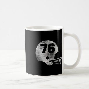 Vintage Football Jersey Number 76 Player Number Coffee Mug