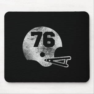 Vintage Football Jersey Number 76 Player Number Mouse Pad