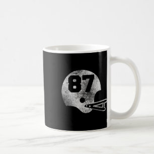 Vintage Football Jersey Number 87 Player Number Coffee Mug