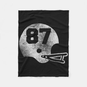 Vintage Football Jersey Number 87 Player Number Fleece Blanket