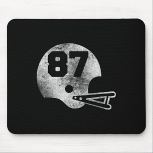 Vintage Football Jersey Number 87 Player Number Mouse Pad