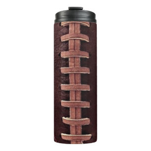 Vintage Football Leather Laces Sports Thermal Tumbler