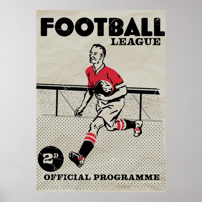 Vintage Football programme Poster (Front)