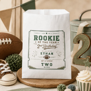 Vintage Football Rookie 2nd Birthday baby boy Favour Bag