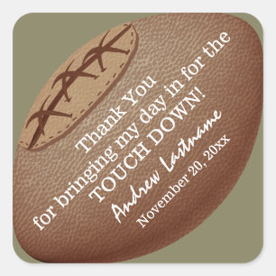 Vintage Football Square Sticker