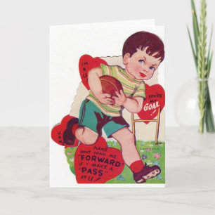 Vintage Football Valentine's Day Card