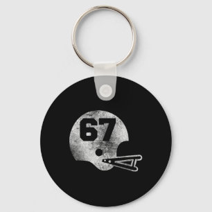 Vintage Footll Jersey Number 67 Player Number Key Ring