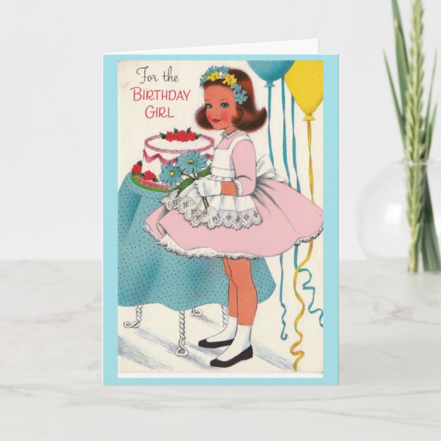 Vintage - For the Birthday Girl, Card (Front)