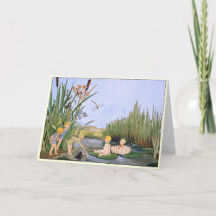 Vintage Forest Children Freddie Langeler Greeting  Card