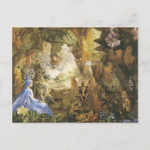 Vintage Forest Faerie Postcard