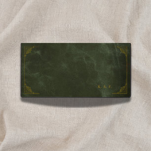Vintage Forest Green Leather Look Scholar Desk Mat