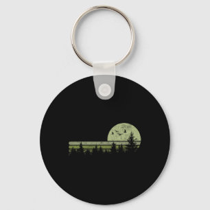 Vintage Forest Nature Trees Hiking Outdoor Wildlif Key Ring