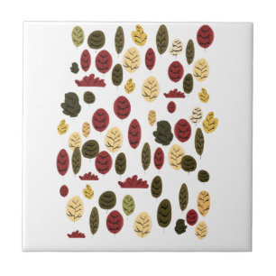 Vintage forest pattern ceramic tile