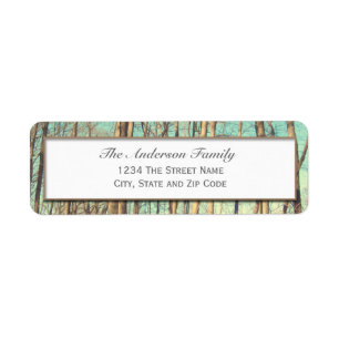 Vintage Forest Photo Return Address Label