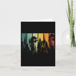Vintage Forest Trees Outdoors Nature Hiking Campin Card