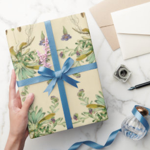 Vintage Forget Me Not Wrapping Paper