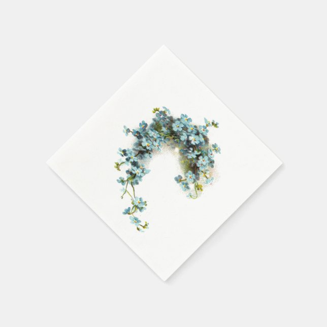 Vintage Forget-Me-Nots Napkin (Corner)
