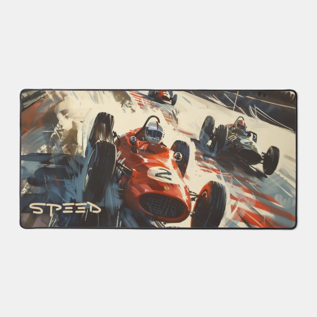 Vintage Formula 1 Race Desk Mat (Front)