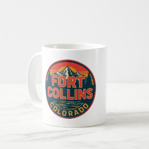 vintage fort colllins colorado mountain camping coffee mug