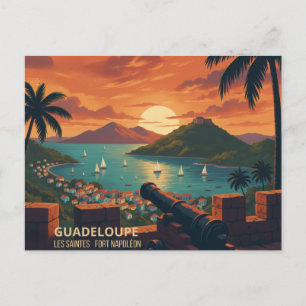 vintage Fort Napoleon - Les Saintes, Guadeloupe Postcard