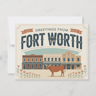 Vintage Fort Worth Postcard   Greetings
