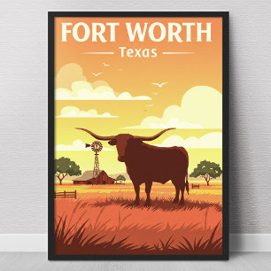 Vintage Fort Worth Poster