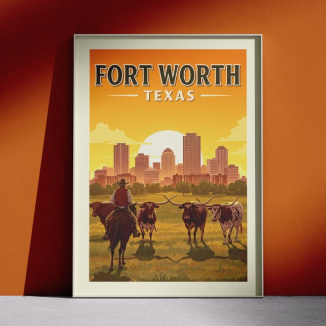 Vintage Fort Worth Texas Poster (Creator Uploaded)
