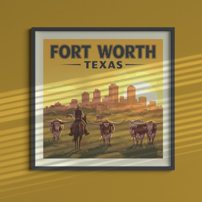 Vintage Fort Worth Texas Poster (Creator Uploaded)